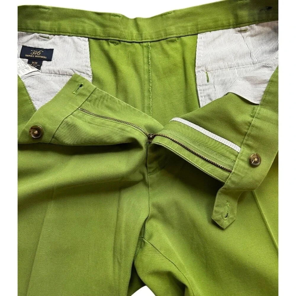 Brooks Brothers‎ 346 Shorts Mens W38 Chino Classic Fit Preppy Old Money Green